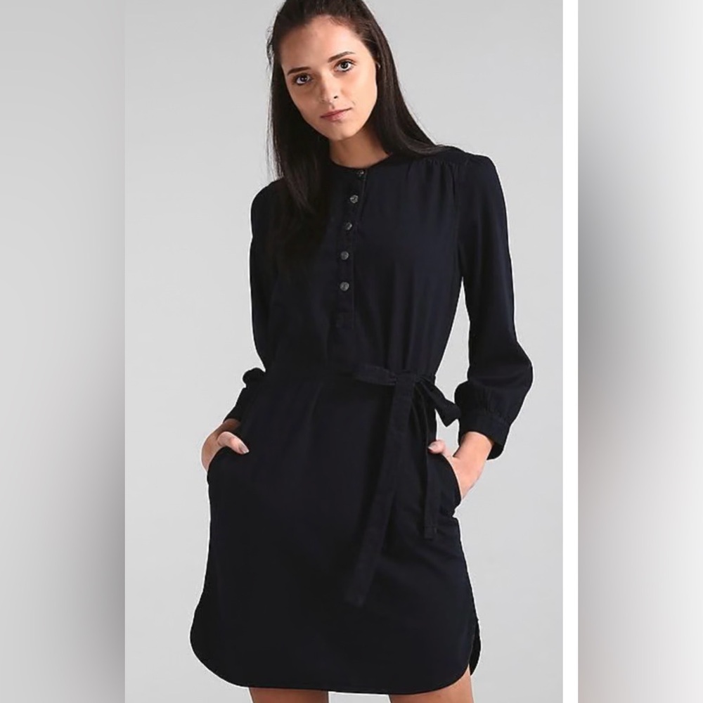 GAP Popover Shirt Dress Black Wash